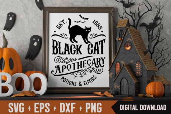 Black Cat Apothecary Svg Review for Embroidery Projects
