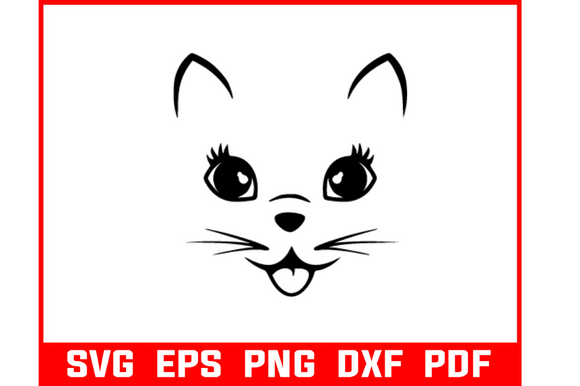 Cat Face Svg Pdf Png Eps Dxf Bundle Review