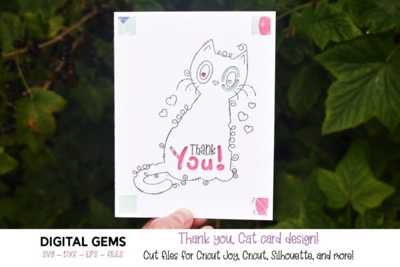 Cricut Joy SVG Cat Thank You Card Review