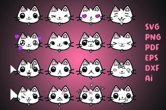 Cute White Cat Faces Svg Review