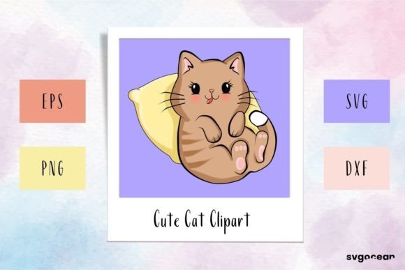Kawaii Cat Clipart SVG Review for Embroidery Projects