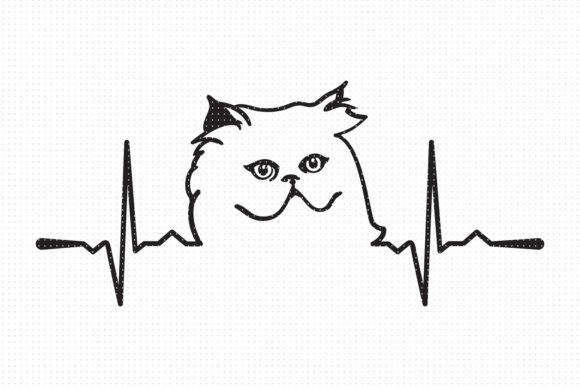Persian Cat Heartbeat SVG Review